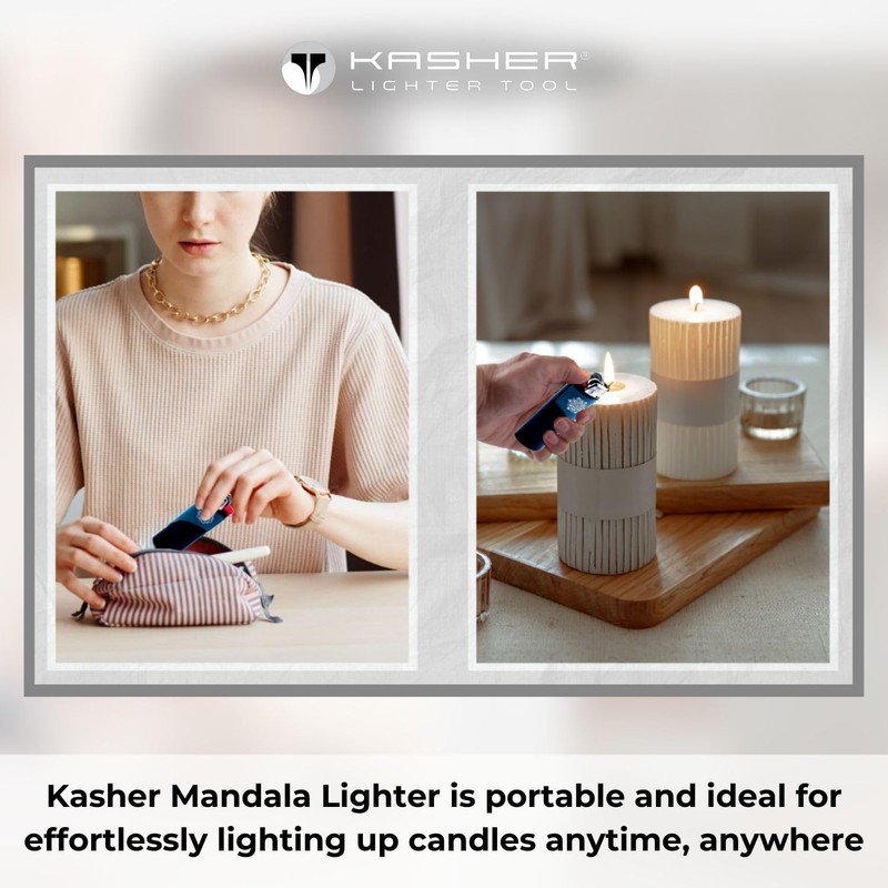 Kasher Mandala Lighter Case with Lighter - Stylish & Durable