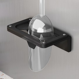 NiHome Magnetic Ice Scoop Holder, Fits 6-12oz Ice Scoops on the Market, Noise-Reducing Soft Silicone, Secure Elastic Buckle, Strong Magnet and Adhesive Mount