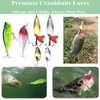 Fishing Lure Tackle Kit,84Pcs Saltwater and Freshwater Lures Fishing Gear,Bass