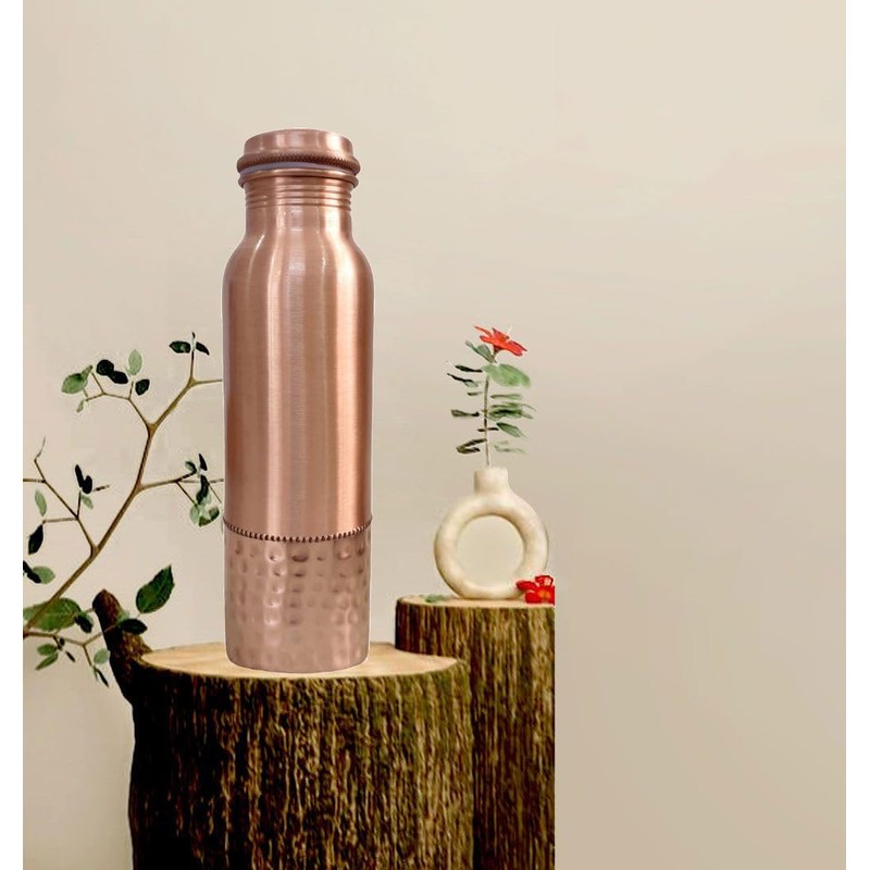 PRURA Copper Water Bottle Leakproof Ayurvedic Pure Copper Vessel