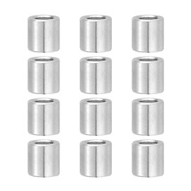 PATIKIL 12 Pcs Stainless Steels Spacers, 8mm ID x 12mm OD x 10mm Height 304 Stainless Steel Bushing Screw Standoff Unthreaded Round Spacer for 5/16"M8 Screws Bolts Nuts