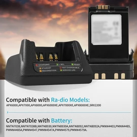APX8000 Charger for Motorola APX6000 APX7000 APX8000 APX6000XE APX7000XE APX8000XE Radi [2025 Upgraded] NNTN7079 Rapid Charger (NO-IMPRES)
