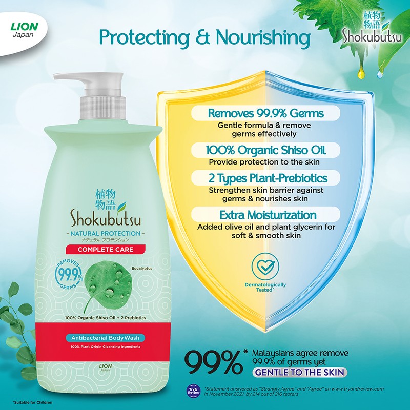 Shokubutsu Natural Protection Body Wash Complete Care 900g