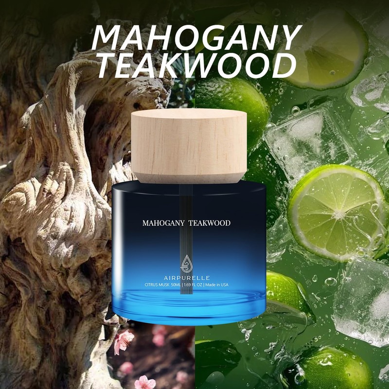 Car Air Freshener Cup Diffuser - Long Lasting Mahogany Teakwood