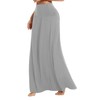 EXCHIC Women's Bohemian Style Print/Solid Elastic Waist Long Maxi Skirt