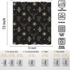 Emwnodti Western Cow Skull Shower Curtain, Black Gold West Shower