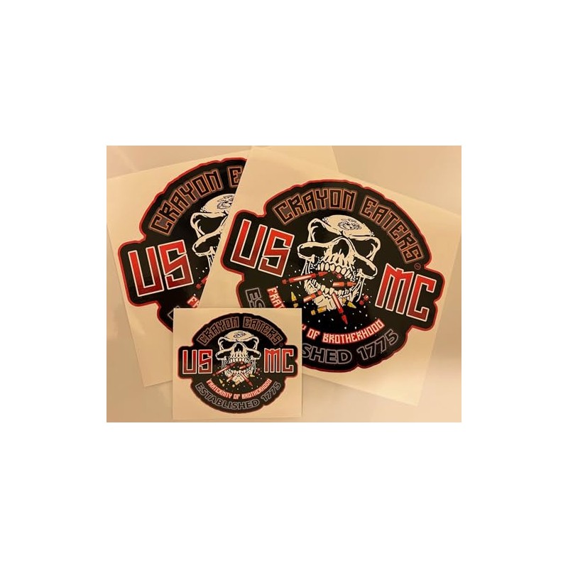 Generic Crayon Eater Vinyl Sticker 2-Pack, Black