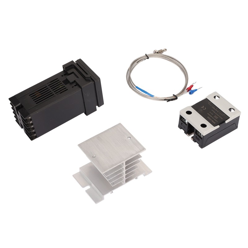 PID Temperature Controller Set K Type Thermocouple Heat Sink Relay