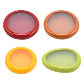 Generic 4pc Silicone Fruit And Vegetable Storage Container Set For Fridge，Avocado Silicone Saver，Tomato Storage Container，Onion Keeper，And Lemon Saver For Fridge。 (4PCS- fruit and vegetable saver)
