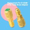 GLOXTED 2Pcs R32 R454B Brass Adapter 1/4 Inch Female to