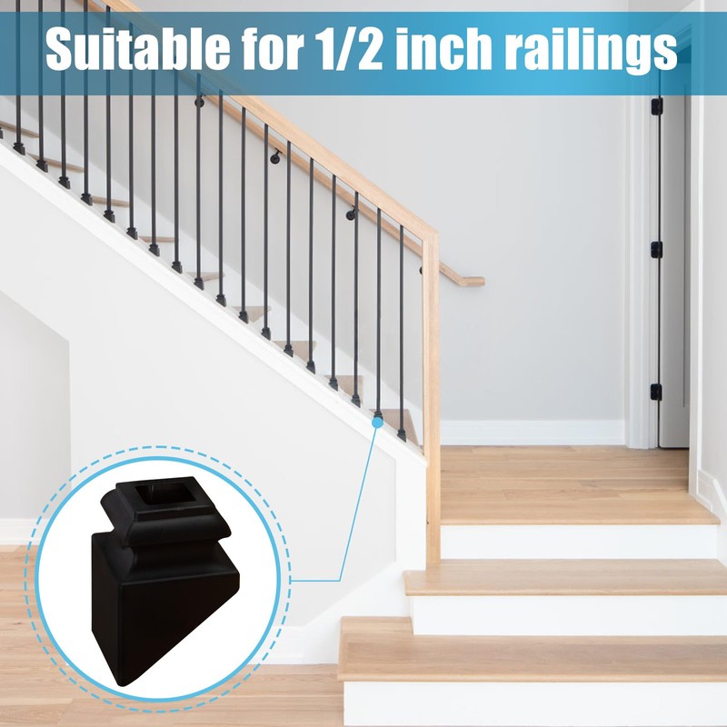 Patavin 12 Pcs 1/2" Iron Baluster Slant Shoes for Interiors