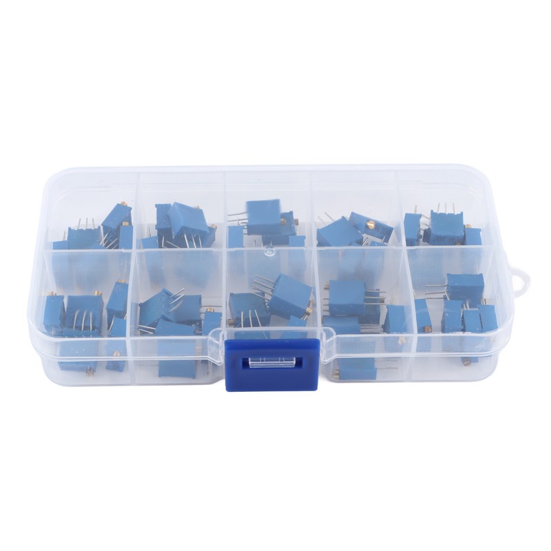 50Pcs 3296W Potentiometer Adjustable 500 1K 2K 5K 10K 20K