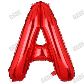 40 Inch Big Red Letter Balloons Foil Mylar Wedding Bachelorette Wedding Birthday Bridal Shower Anniversary Celebration Graduation Party Decoration Alphabet A (A-Z)