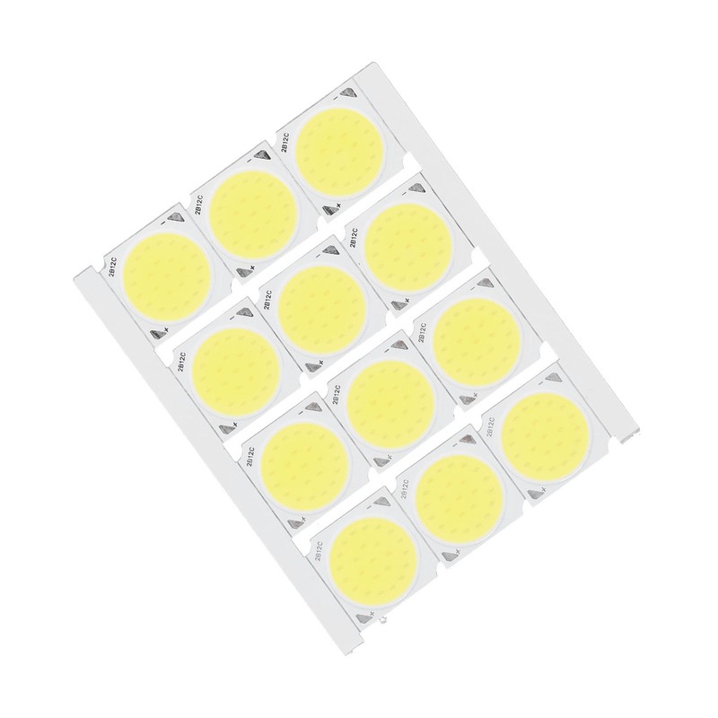 12Pcs COB Light Source High Power Round LED Chip 12W