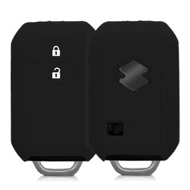 kwmobile Funda Compatible con Suzuki Llave de Coche Keyless Go de 2 Botones - Carcasa Protectora de Silicona para Llave de Coche - Case en Negro