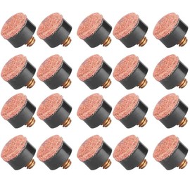 CENPEK Screw on Tips 10 mm 0.4 inch Cue Tips Screw On for Pool Cues and Snooker Easy to fit, 20 pieces Brown