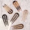 Framendino, 6 Pack U Shaped Hair Pins 3 Internal Teeth