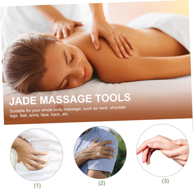 TOVINANNA Jade Foot Massager Stick Traditional Acupoint Massage Tool for