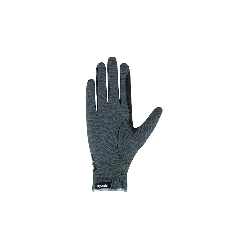 Roeckl Sports Malta Winter Riding Gloves, Tournament Winter Gloves, Anthracite/Silver