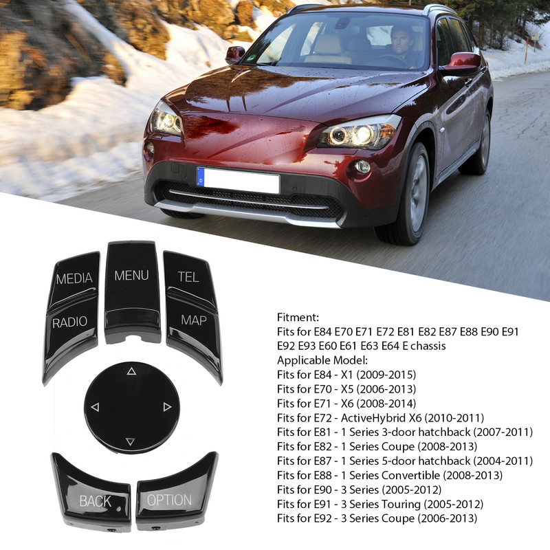 Central Console Multimedia Button Kit Multi Media Control Key Cover