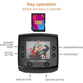 DigitNow! 35mm Negativa Visor de Diapositivas escáner USB Fotocopiadora | Escáner/Digitalizador Todo en uno de Alta resolución de 10 MP - Cuenta con Pantalla en Color de 2,4" y Salida para AV/TV