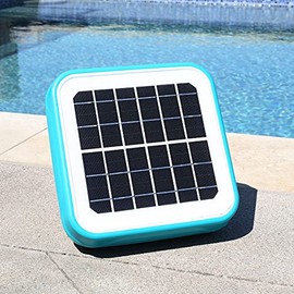 XtremepowerUS 90134-V Solar Pool Ionizer Floating Water Cleaner, Blue/Black