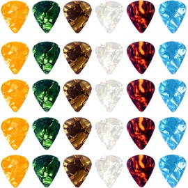 10 Pcs Colorful Love Heart Guitar Picks Plectrums Guitar Accessories Celluloid Guitar Picks 0.5 0.75 1.0 mm Thin Variety Natural Feel, Warm Tone for Bass Acoustic Electric