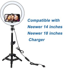UUOLOV 15V Ring Light Charger Power Adapter Compatible with Neewer Photo Studio Ring Light NW-150480D2 Charger for Neewer 18/14 inches 5ft Charging Cable Cord