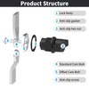 Loclink Thumb Operated Offset Cam Lock 2PCS, Black Plastic Coated