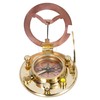 Antique Brass & Copper Sundial Compass, Sundial Clock in Box