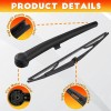 RIDROID Back Rear Wiper Arm & Blade Set For Jeep