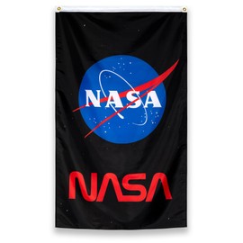 XIFAN Premium U.S. NASA Flag 3x5 ft Outdoor, United States NASA Veteran Polyester Flag with Brass Grommets Indoor Outdoor Decoration