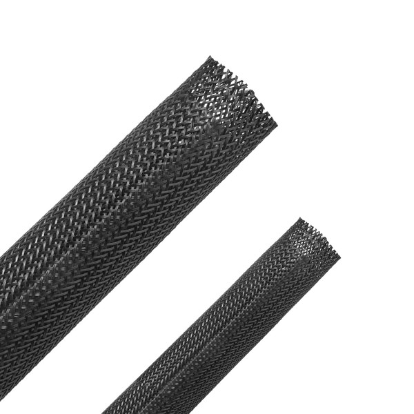 Besteek 50ft - 1/2 Inch & 1/4 Inch Expandable Braided Cable Sleeve, Braided Wire Sleeving, Cable Wrap Mesh Wire Loom