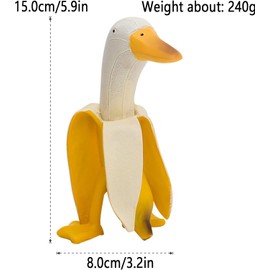 ZSKXJBPF Banana Duck Statue Figurines Ornaments, Banana Duck Sculpture Funny Creative Statue for Home, Patio, Lawn, Yard, Office, Outdoor Decorations, Relieve Stress Gifts, Yellow