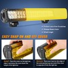 Nilight LED Light Bar with Amber/Black Covers 20Inch 126W Spot