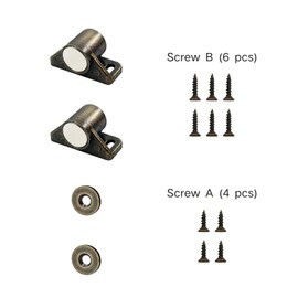 Sunivaca Magnetic Door Catch, with Neodymium Magnet Cabinet Catches, Cupboard Catches, Door Closers for Interior Door, 2 Pack Bronze