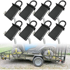 Stake Pocket D Rings for Trailer 1/2" Hitch Pin 4 Holes, 18,000lbs Heavy Duty D Rings for Utility Trailers, Flatbed Trucks