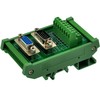 CZH-LABS DIN Rail Mount DSUB DB15HD Male/Female Header Interface Module,