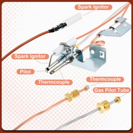9003542 Natural Gas Pilot Assembly, Replacement for 100109295 9003542005 18324-190 Water Heater Pilot Assembly, Compatible with A.O.Smith, Kenmore, State GS and GSX Natural Gas Water Heater