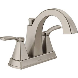 DELTA FAUCET 25768LF-SS Flynn Two-Handle Center Set Bathroom Faucet, Brushed Nickel
