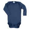 Cosilana, Baby Bodysuit Long Sleeve, 70% Wool, 30% Silk, navy