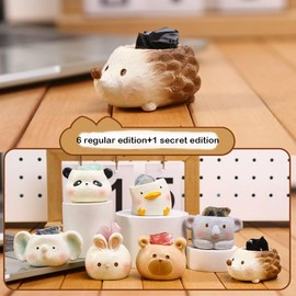 Blind Box Figures Diamond Crystal Animals Friends Cup, Surprise Mystery Bag Random Design Action Figures Figurine Collectible Home Desk Car Decoration, Birthday Christmas New Year Gift -Single Box