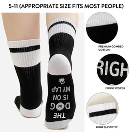 CIAEXRN I Can't Get Up Right Now The Dog Is On My Lap Socks, Funny Socks for Women Men, Dog Mom Socks for Women Men, Cotton Crew Socks Gifts for Dog Owner, Novelty Gifts Best Dog Mom Gifts /32