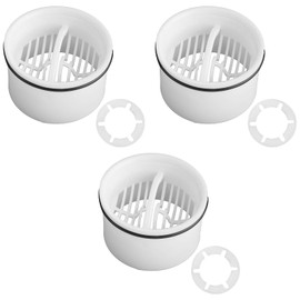 Pack of 3 Drain Strainer Shower, Hair Strainer for Shower Replacement, Shower Drain Siphon Hair Filter Strainer Insert, Ideal for Bathtub and Sink