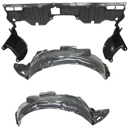 Parts N Go 2006-2011 Civic Coupe Fender Liner & Undercover Splash Guard Driver & Passenger Side