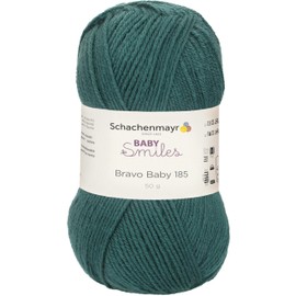 Schachenmayr Bravo Baby 185 hand knitting yarn, crochet yarn, baby yarn, 9801212, teal, 6 x 12 x 6 cm