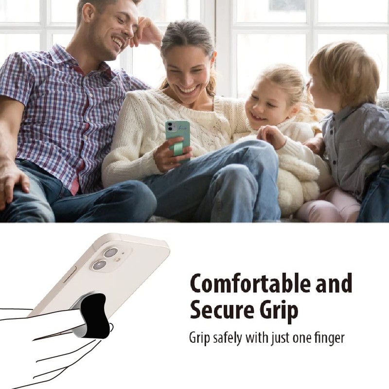 Momostick Flatstick, Cell Phone Finger Grip Strap Holder for Hand,