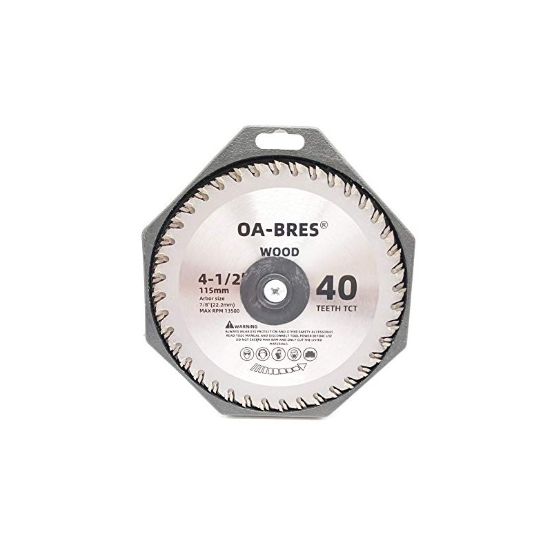 3Pack 4-1/2-Inch 40T TCT Circular Saw Blade with 7/8-Inch Arbor,