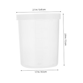 VILLFUL 20 Pcs Experimental Measuring Cup with Lid Sample Cups Small Cups Containers Measuring Cup Scale Shot Cups Specimen Cups Drinks Cup Lid Electric High Speed Mixing Cup Pp