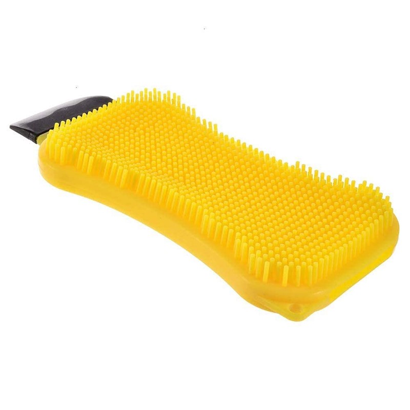 2 Pack 3-in-1 Silicone Sponge Reusable Durable Long Lasting Scrubber